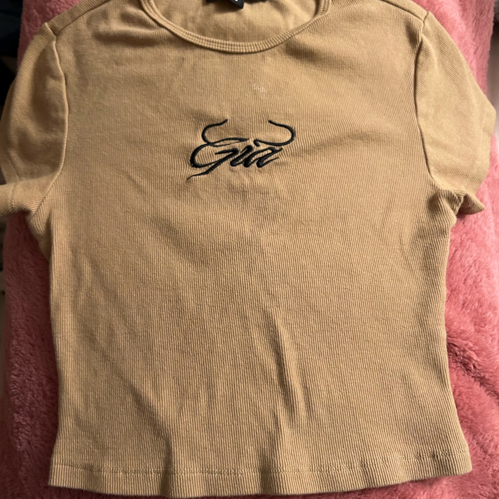 I AM GIA Tab Ribbed Baby Tee
